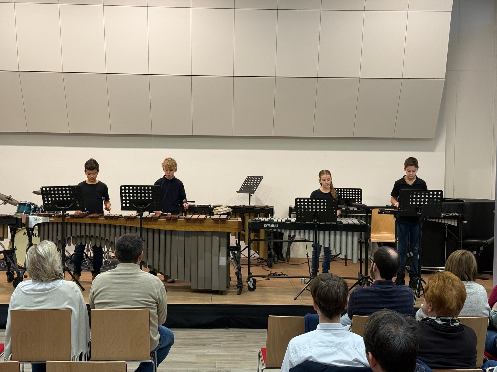 Schlagwerk Ensemble beim Bewerb Musik in kleinen Gruppen � N�BV Bezirk G�nserndorf